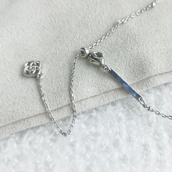 Kendra Scott - Genevieve Silver White Crystal Satellite Necklace - new - Picture 4 of 4